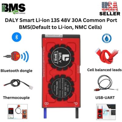 DALY Smart BMS 13S 48V 30A Lithium ion Battery Protection Module.