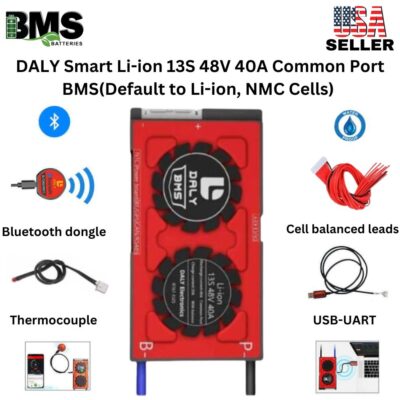 DALY Smart BMS 13S 48V 40A Lithium ion Battery Protection Module.