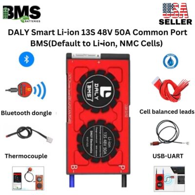 DALY Smart BMS 13S 48V 50A Lithium ion Battery Protection Module.