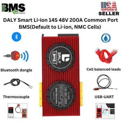 DALY Smart BMS 14S 48V 200A Lithium ion Battery Protection Module.
