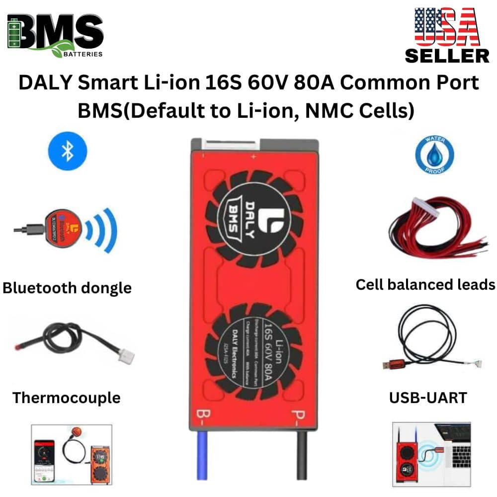 DALY Smart BMS 16S 60V 80A Lithium ion Battery Protection Module