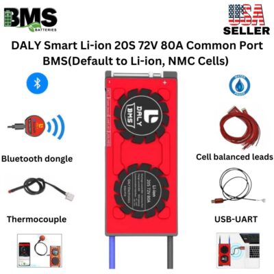 DALY Smart BMS 20S 72V 80A Lithium ion Battery Protection Module