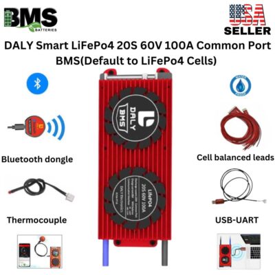DALY Smart BMS 20S 60V 100A LiFePo4 Battery Protection Module