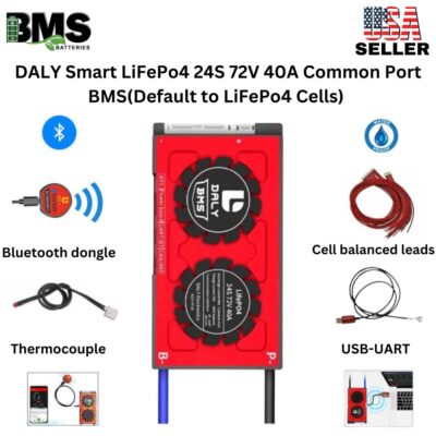 DALY Smart BMS 24S 72V 40A LiFePo4 Battery Protection Module