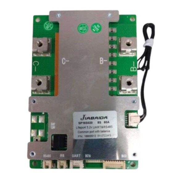 Smart Jiabaida (JBD) 8S 24V 60A LiFePo4 Common Port Battery protection module.