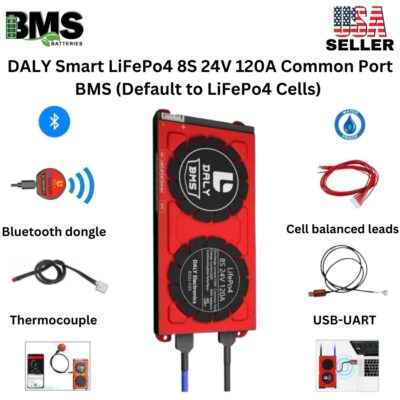 DALY Smart BMS 8S 24V 120A LiFePo4 Battery Protection Module