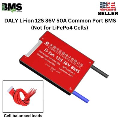 DALY BMS 12S 36V Lithium ion 50A Common Port Battery protection module