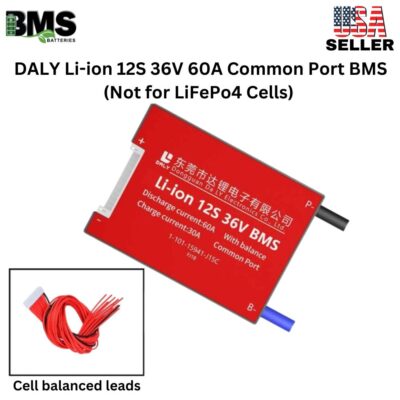 DALY BMS 12S 36V Lithium ion 60A Common Port Battery protection module