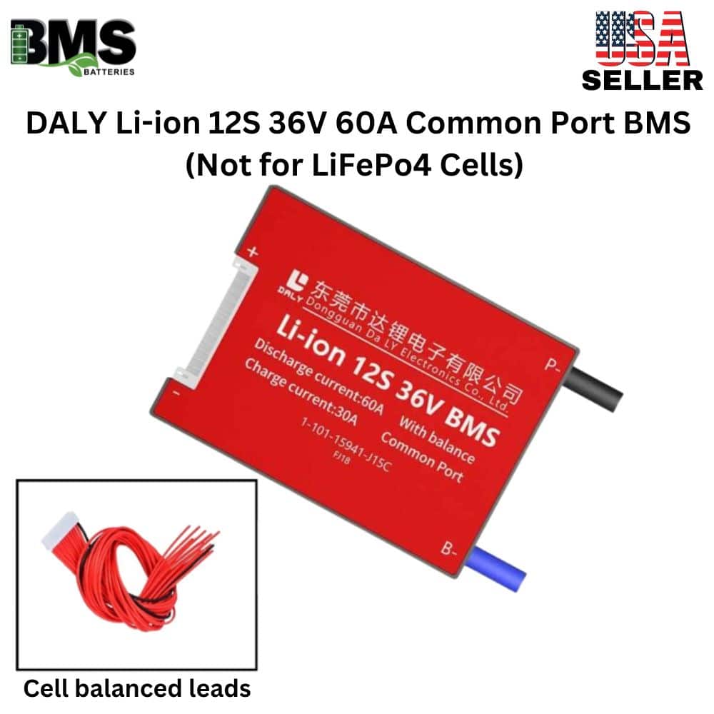 DALY BMS 12S 36V Lithium ion 60A Common Port Battery protection module
