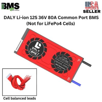 DALY BMS 12S 36V Lithium ion 80A Common Port Battery protection module