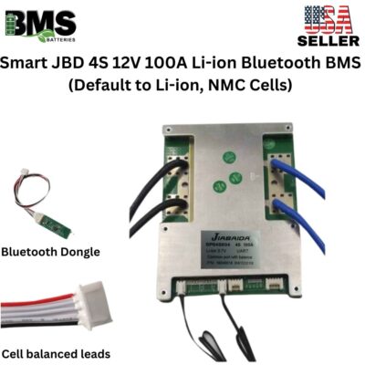 Smart Jiabaida (JBD) 4S 12V 100A Lithium ion Common Port Battery protection module.