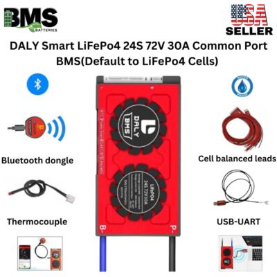 DALY Smart BMS 24S 72V 30A LiFePo4 Battery Protection Module