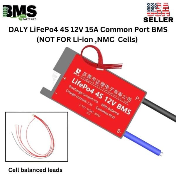 DALY BMS 4S 12V LiFePo4 15A Common Port Battery protection module