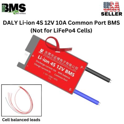 DALY BMS 4S 12V Lithium ion 10A Common Port Battery protection module.