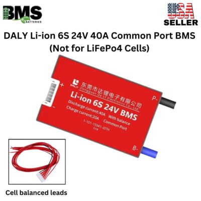 DALY BMS 6S 24V Lithium ion 40A Common Port Battery protection module