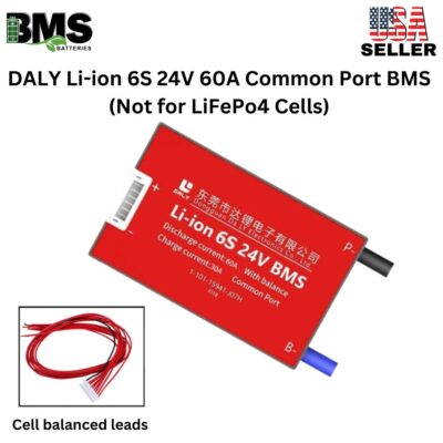 DALY BMS 6S 24V Lithium ion 60A Common Port Battery protection module
