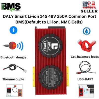 DALY Smart BMS 14S 48V 250A Lithium ion Battery Protection Module.