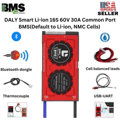 DALY Smart BMS 16S 60V 30A Lithium ion Battery Protection Module