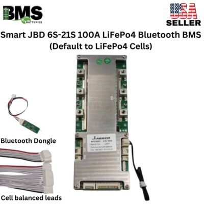 Jiabaida (JBD) Smart BMS Lifepo4 60V 100A 6s-21s Battery Protection Module with Bluetooth Dongle BMS