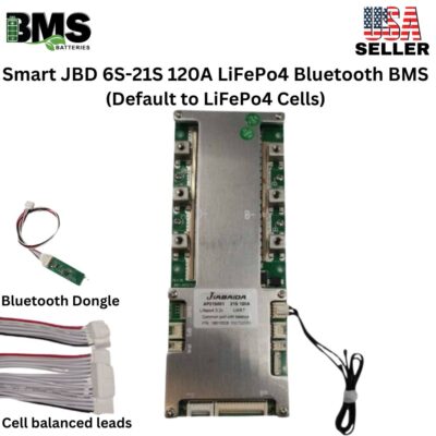 Jiabaida (JBD) Smart BMS Lifepo4 120A 6s-21s Battery Protection Module with Bluetooth Dongle BMS