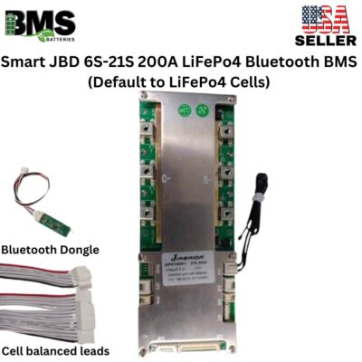 Jiabaida (JBD) Smart BMS Lifepo4 200A 6s-21s Battery Protection Module with Bluetooth Dongle BMS