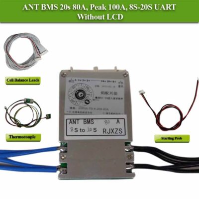 Ant BMS 20s 80A , Peak 100A , 8S-20S UART WITHOUT LCD