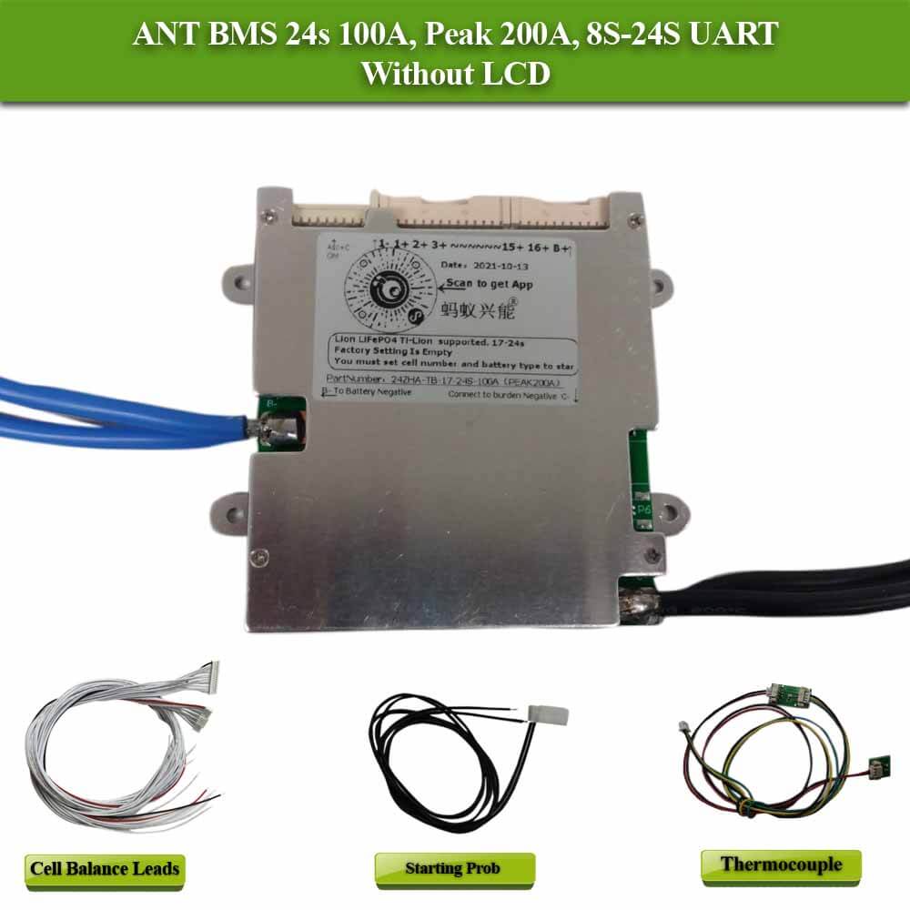 ANT BMS 24s 100A , Peak 200A , 8S-24S UART Without LCD