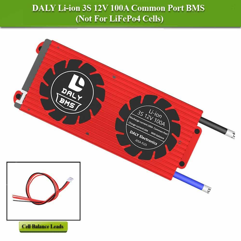 Daly Bms 3s 12v Lithium Ion 100a Common Port Battery Protection Module
