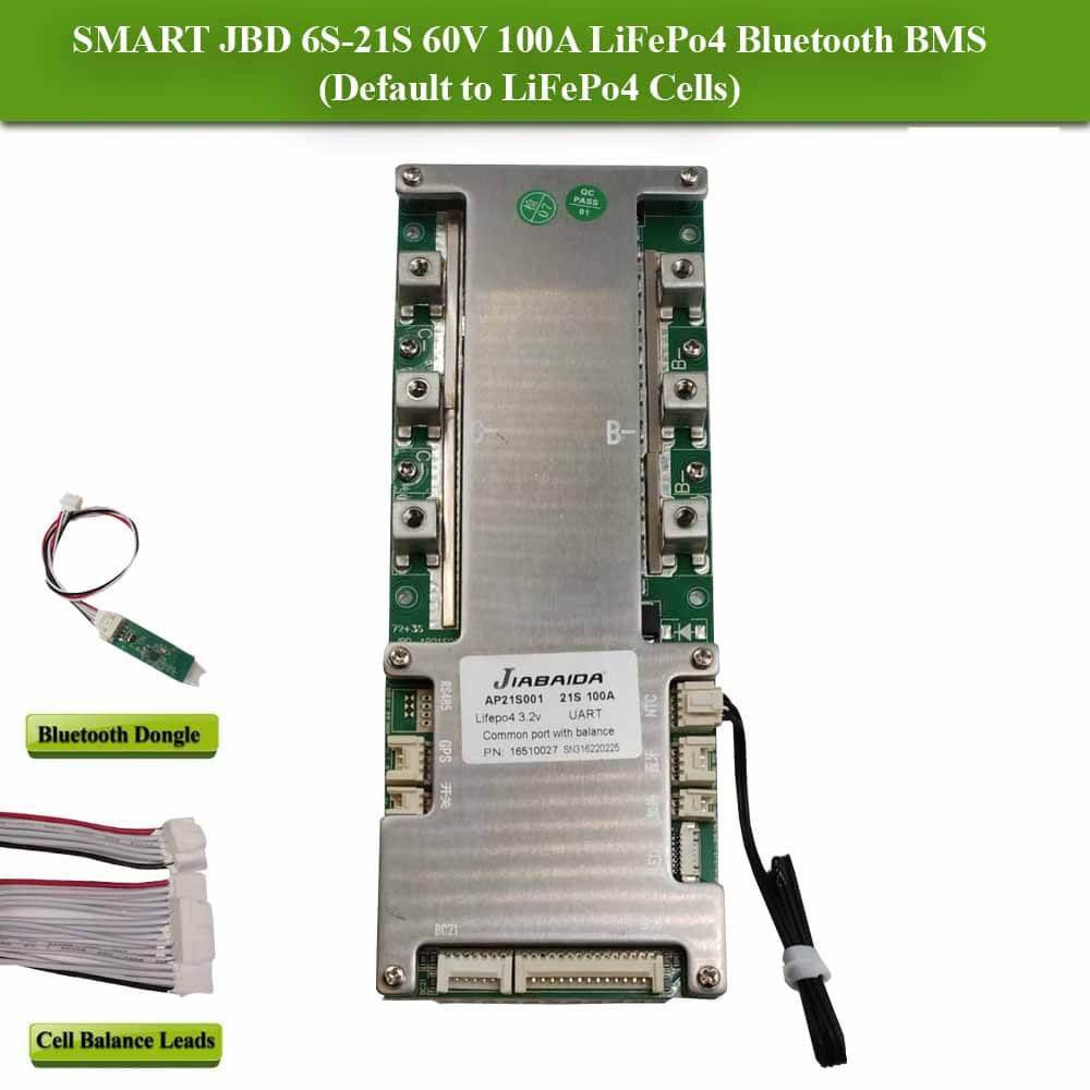 Jiabaida (JBD) Smart BMS Lifepo4 60V 100A 6s-21s Battery Protection ...