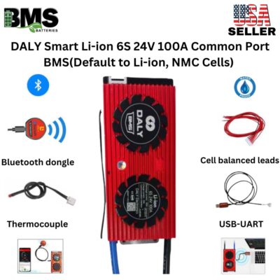 DALY Smart BMS 6S 24V 100A Lithium ion Battery Protection Module.
