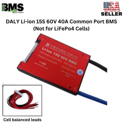 DALY BMS 15S 60V Lithium ion 40A Common Port Battery protection module.