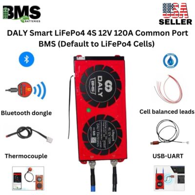 DALY Smart BMS 4S 12V 120A LiFePo4 Battery Protection Module