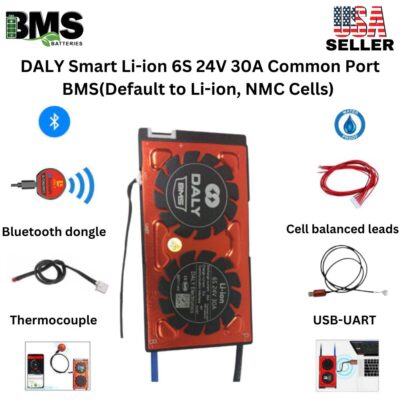 DALY Smart BMS 6S 24V 30A Lithium ion Battery Protection Module.