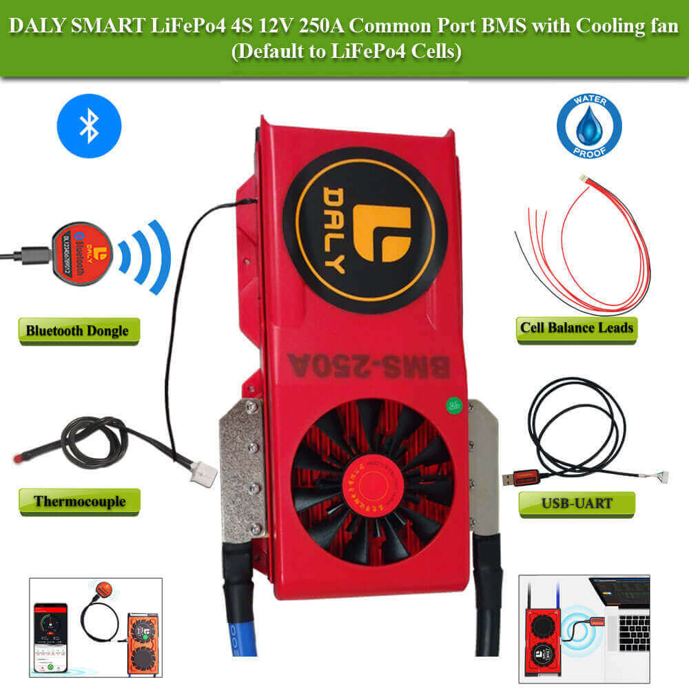 DALY Smart BMS 4S 12V 250A LiFePo4 Battery Protection Module With ...