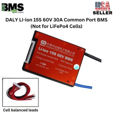 DALY BMS 15S 60V Lithium ion 30A Common Port Battery protection module.