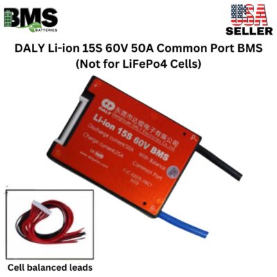 DALY BMS 15S 60V Lithium ion 50A Common Port Battery protection module.
