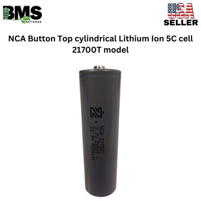 NCA Button Top cylindrical Lithium Ion 5C cell 21700T model.