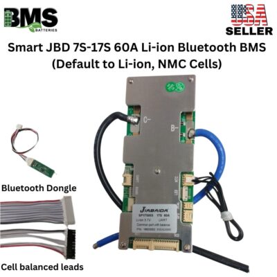 Jiabaida (JBD) Smart 7s-17s Li-ion 60A Bluetooth Universal BMS.