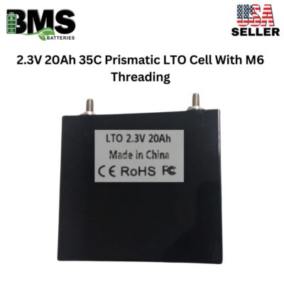 2.3V 20Ah 35C Prismatic LTO Cell With M6 Threading