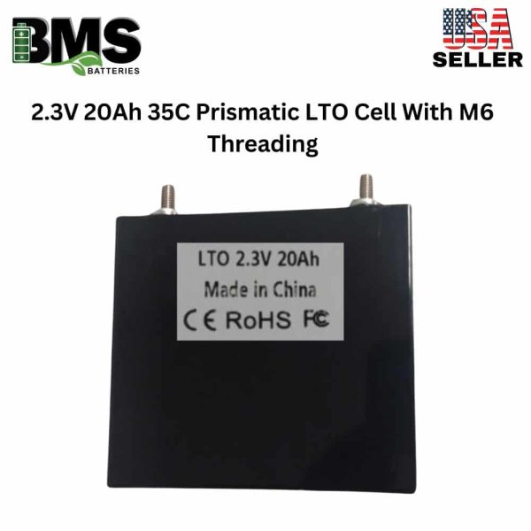 2.3V 20Ah 35C Prismatic LTO Cell With M6 Threading