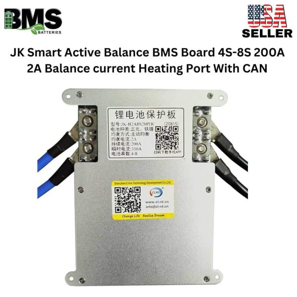 JK Smart Active Balance BMS Board 4S-8S 200A 2A Balance current Heating Port With CAN