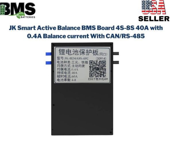 JK Smart Active Balance BMS Board 4S-8S 40A with 0.4A Balance current With CAN/RS-485