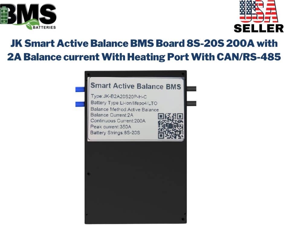 JK Smart Active Balance BMS Board 8S-20S 200A With 2A Balance current With Heating Port With CAN/RS-485