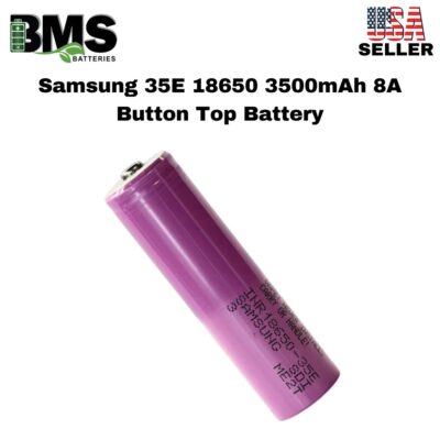 Samsung 35E 18650 3500mAh 8A Button Top Battery