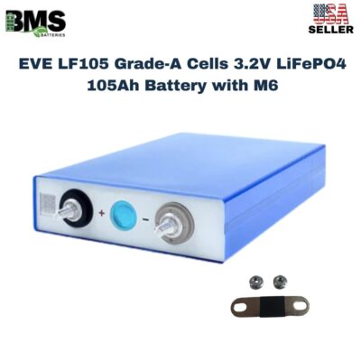 EVE LF105 Grade-A Cells 3.2V LiFePO4 105Ah Battery with M6