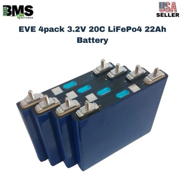 EVE 4pack 3.2V 20C LiFePo4 22Ah Battery