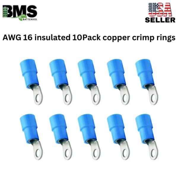 AWG 16 insulated 10Pack copper crimp rings