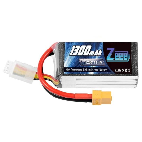 Zeee 3S 1300mAh Lipo Battery 11.1V 120C XT60 Connector with Soft Case RC Battery