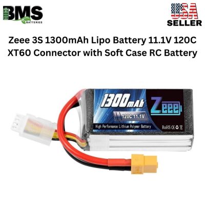 Zeee 3S 1300mAh Lipo Battery 11.1V 120C XT60 Connector with Soft Case RC Battery