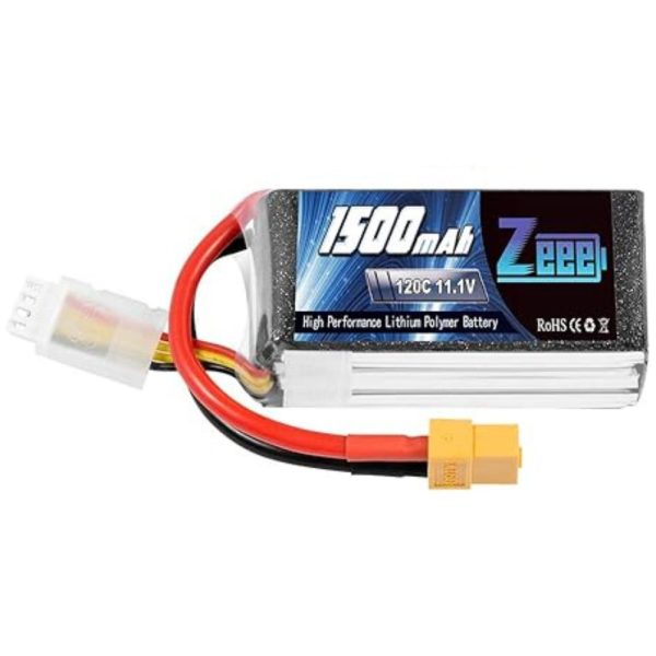 Zeee 3S 1500mAh Lipo Battery 11.1V 120C XT60 Connector with Soft Case RC Battery